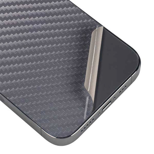 Silver Carbon Fiber Specialty Texture Material iPhone 13 Pro Max Skin